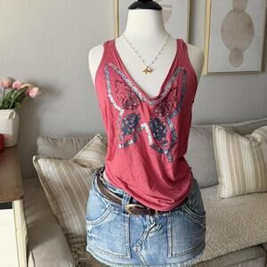 AXARA Paris Sequin Butterfly Tank (Deadstock)
